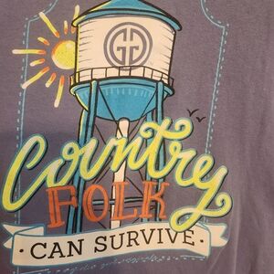 2x Girlie Girl Country Folk Graphic Tee - Blue